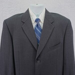 Joseph Abboud Textured‎ Wool Suit Jacket Gray 3 Button 40L / Slim Fit 42L